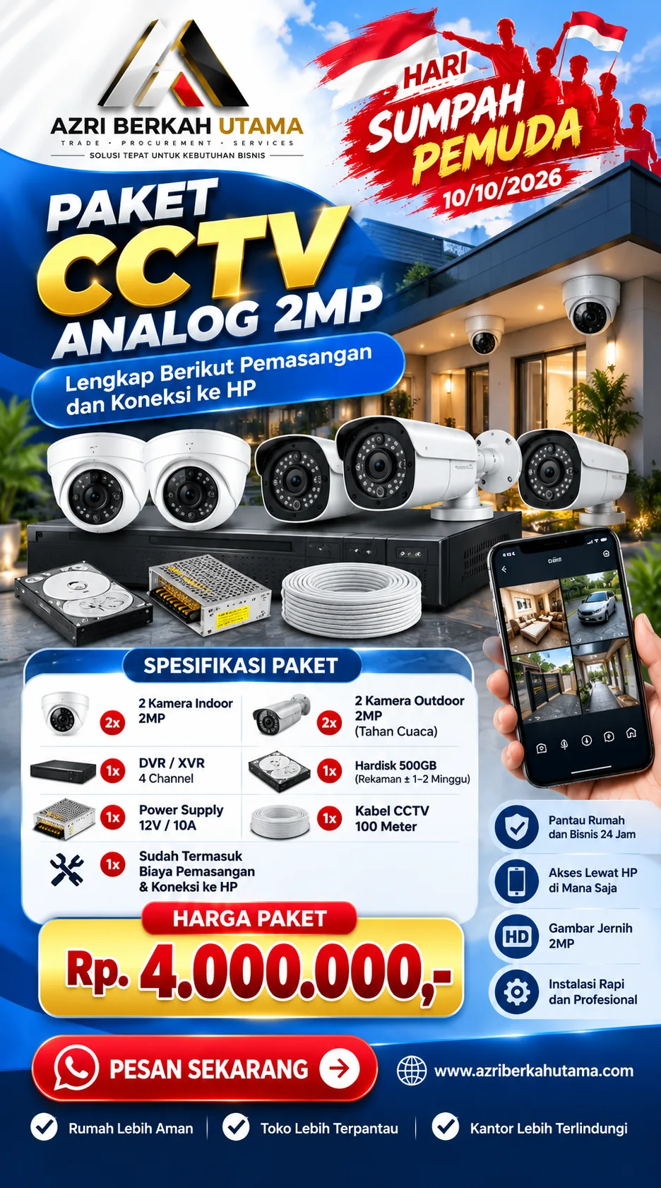 PAKET CCTV ANALOG 2MP